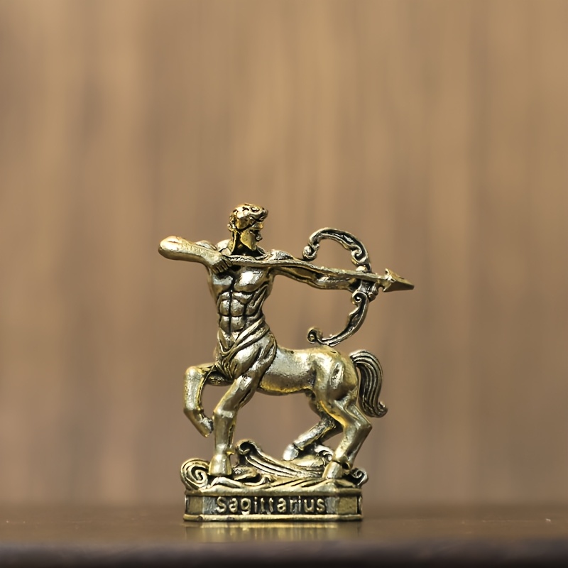 TEMU Statuetta Vintage dei 12 Zodiacali - Realizzata a con Mitologici, per Decorazione da Scrivania in e Soggiorni. Un Oggetto da e Decorativo Unico,