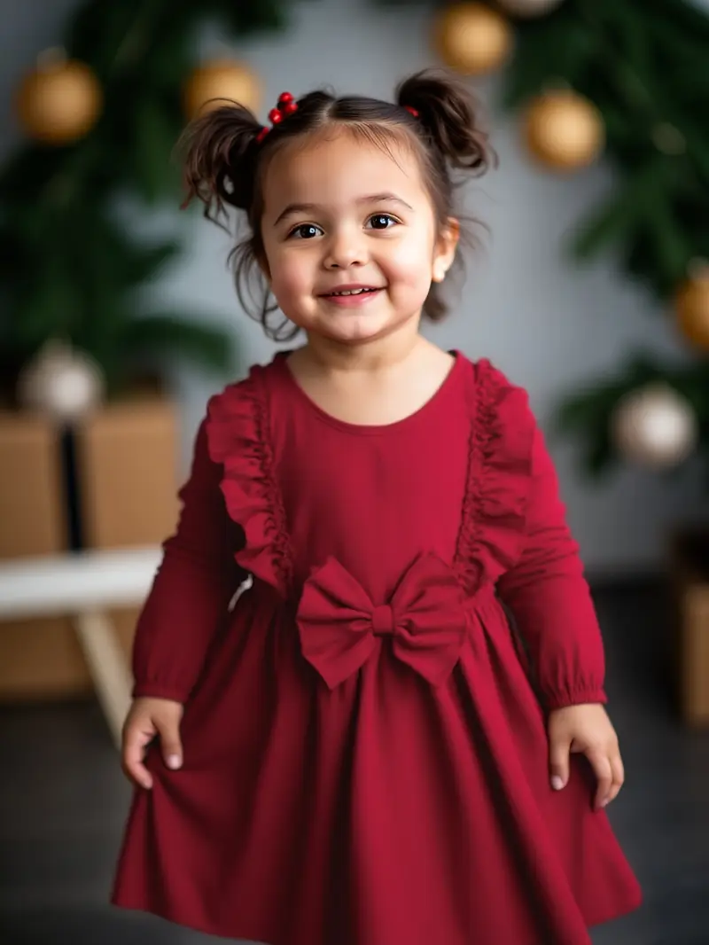 christmas dress for 18 month old Baby girl Christmas dress, first Christmas dress, size 9 12 18 months, fluffy green emerald dress for girls, cute Baby Christmas outfit