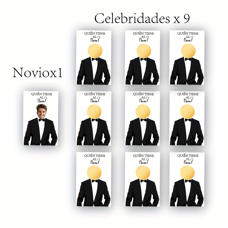 TEMU Personalized "who Has The Groom?" Scratch-off Cards In Spanish- Custom Photo & Text Wedding Game For Bridal Showers, Bachelorette Party Favors -
