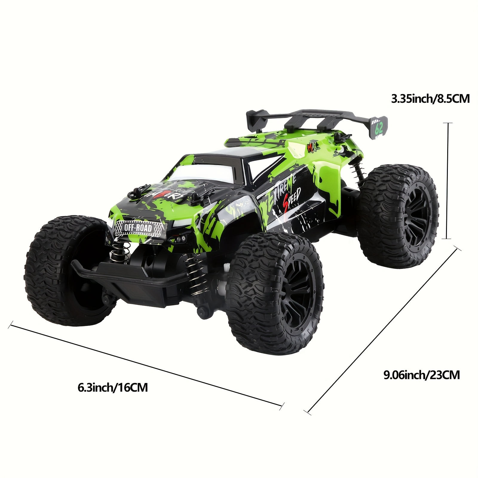 New American Model Off-Road Remote Control Monster Truck - High-Speed All-Terrain RC Car with, Red/Black Racing Design, USB-Rechargeable Li-Polymer Battery, Sturdy Construction for Outdoor Racing, Birthday & Christmas Gifts for Boys, Adults, Remote Control Car Enthusiasts, Big Remote Control Car, Allterrain Racing, Bold Graphic Decals, Robust Wheels