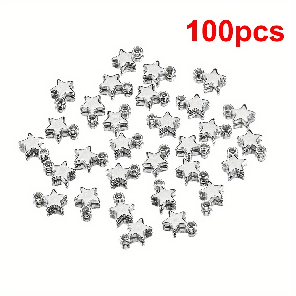 100 Ccb Star Pendants Necklace Bracelet Earrings Jewelry Making Supplies