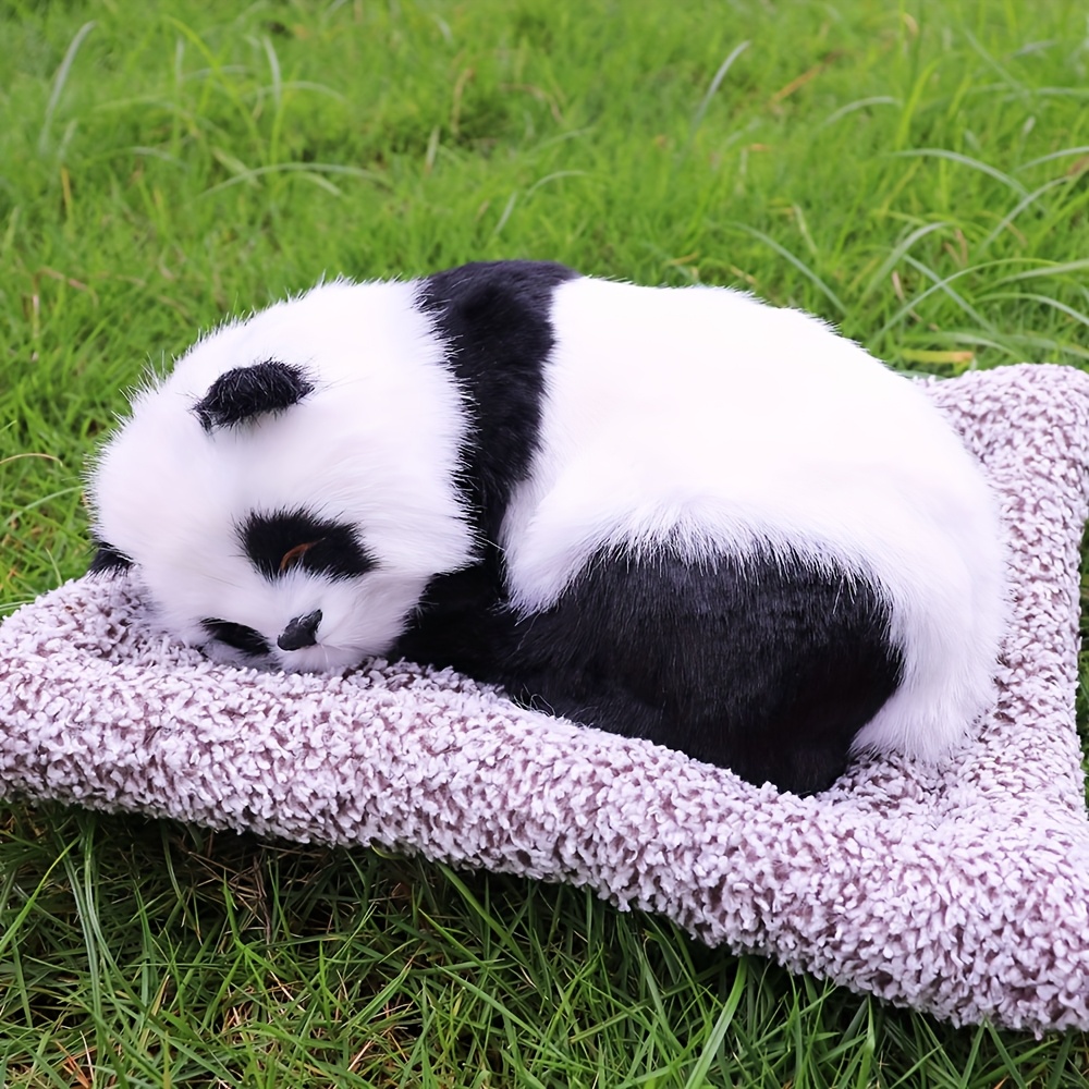 1pc   adorable panda plush doll soft polyester cute animal decor for   no electricity needed   halloween easter thanksgiving ramadan mardi gras panda gifts home decoration   design detailed  