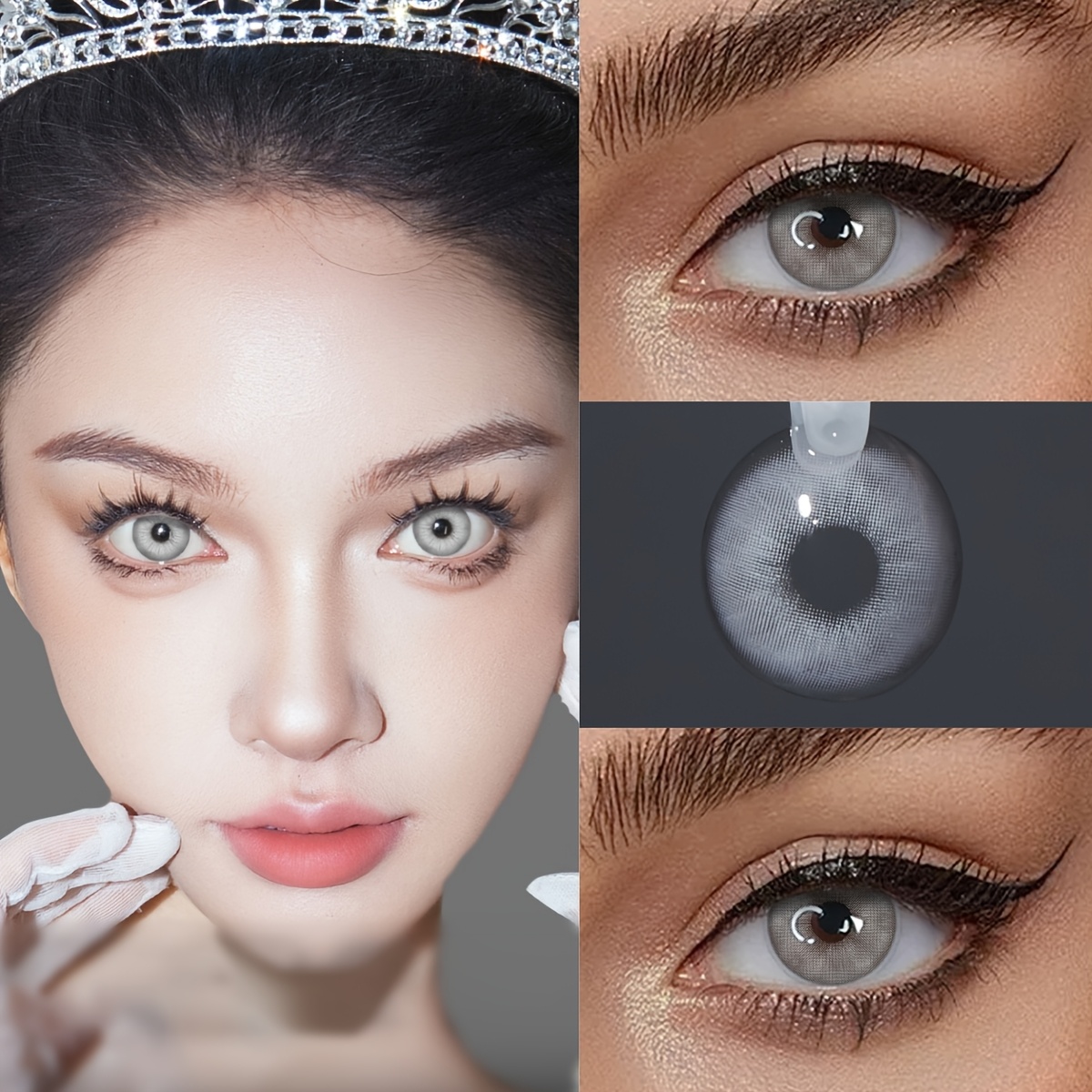 Leermoo Lenti a Contatto Colorate Savage Confezione da 2 Pezzi, Diametro 14.0mm Curvatura Base 8.5mm, Ciclo di Utilizzo di 6 Mesi Bellezza Occhi Cosmetici con Bordo Rinforzato Pupilla Ingrandita Naturali per Occhi Castani Scuri Uso Quotidiano per Vloggers e Trucco