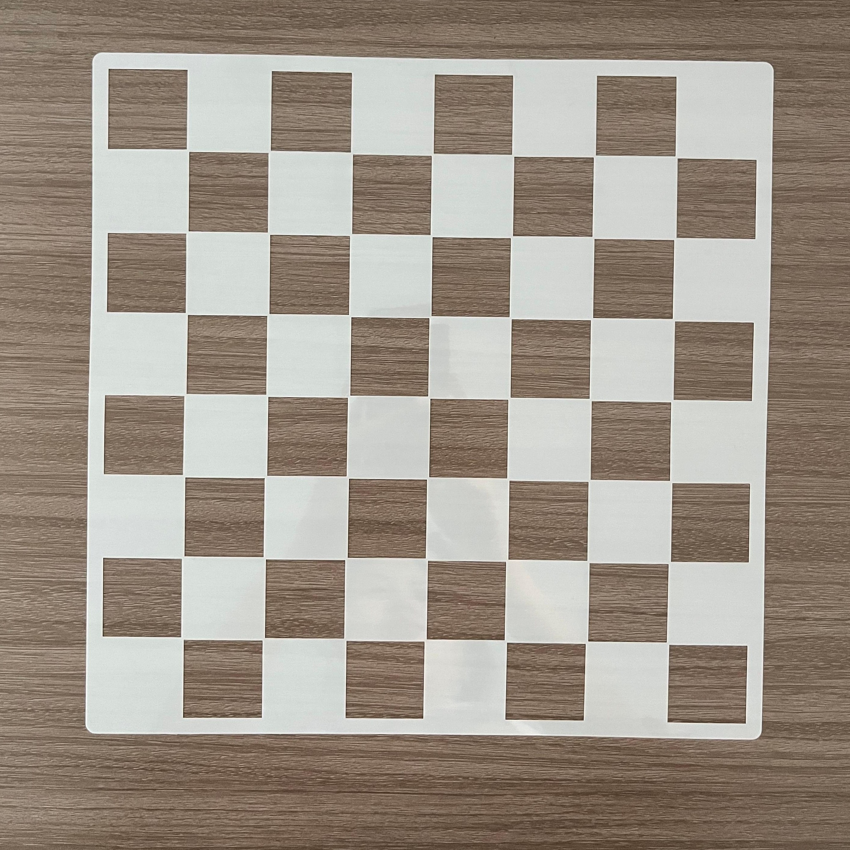 1 Pcs 10.8*10.8 Inch Stencils, Checkerboard Stencils Square Shape Stencils Reusable Mylar Plastic Templates For Painting On Pillows Wall Card Making Diy Craft