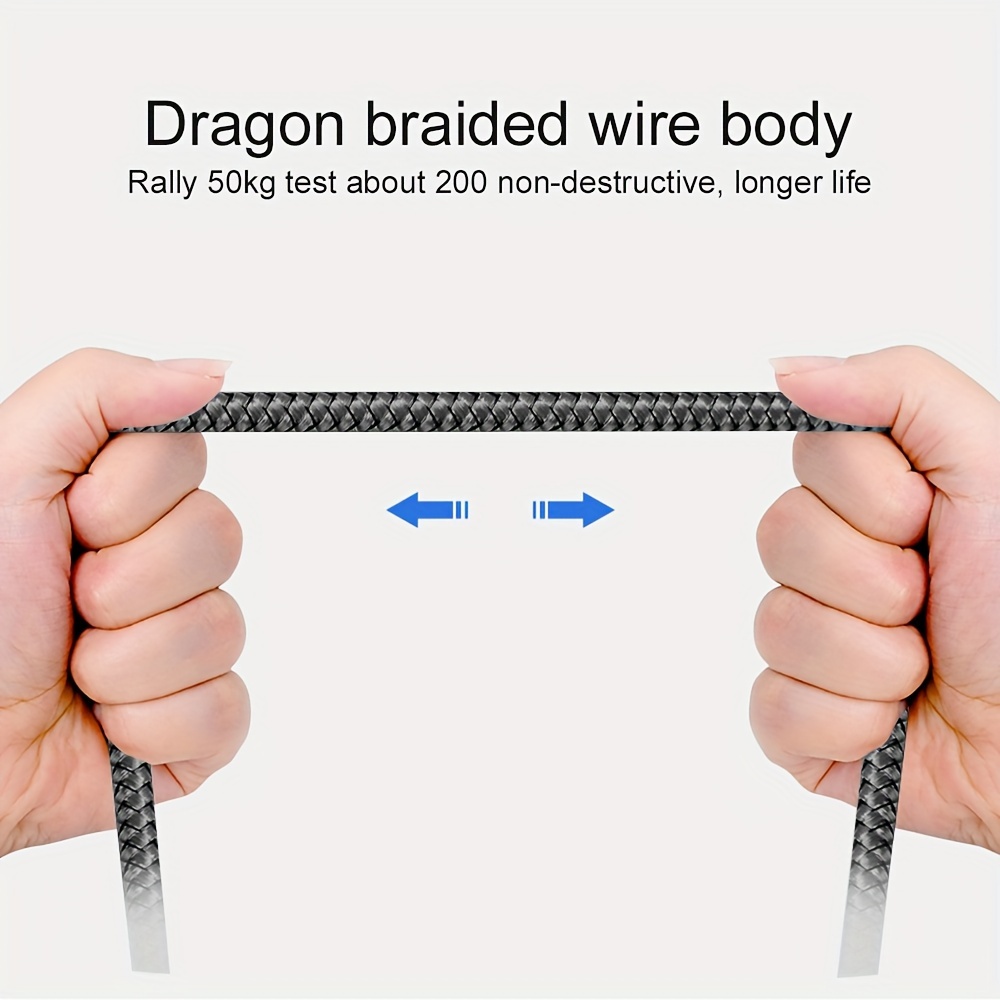 fast charging usb type c cable nylon braided fast charging