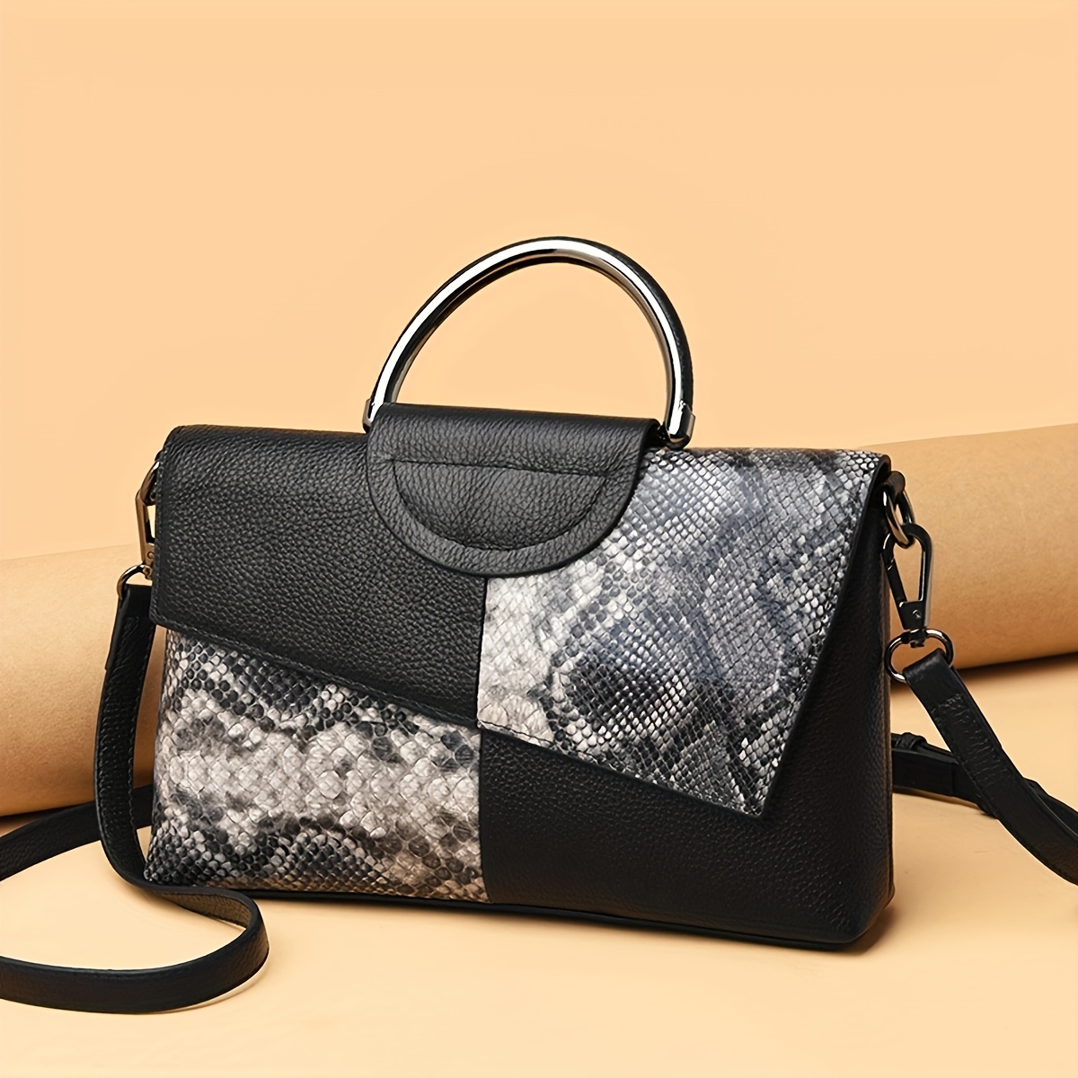 2025 Women's Evening Crocodile-Embossed Crossbody Clutch - Detachable Strap, Magnetic Closure, Fade-Resistant, Red/Black, Versatile for Weddings, Parties & Formal Events, Wedding Accessory, Elegant Accessory, Faderesistant Fabric