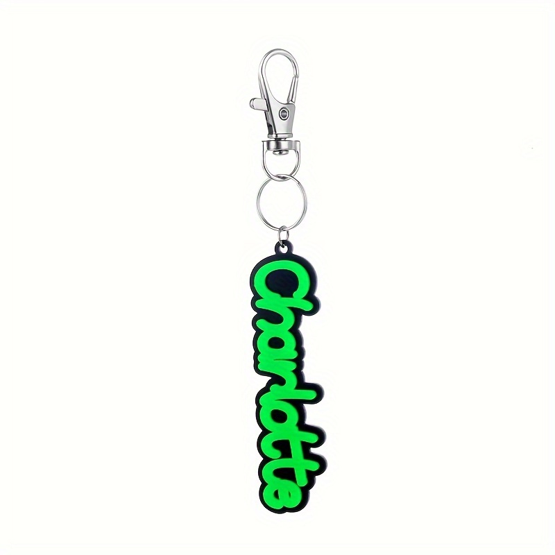 Image of Personalized Acrylic Keychain With Name - Funky Vertical Pendant For Men, Perfect For Backpacks & Wedding Gifts
