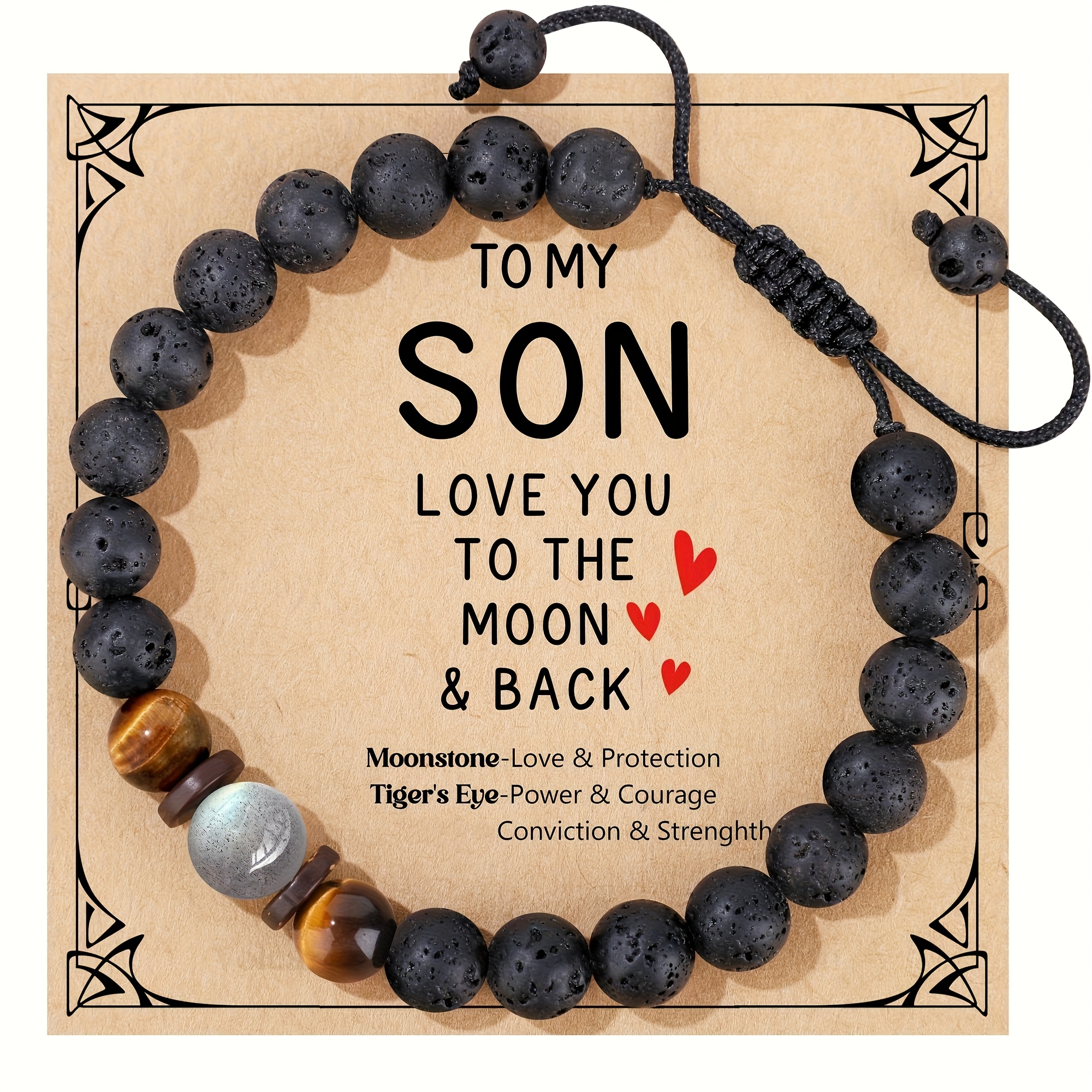 Image of A Bracelet Made Of Beads, Suitable For Men And Women. Its Makes It Ideal For Occasions Like Father's Day, Valentine's Day, Easter, Graduations