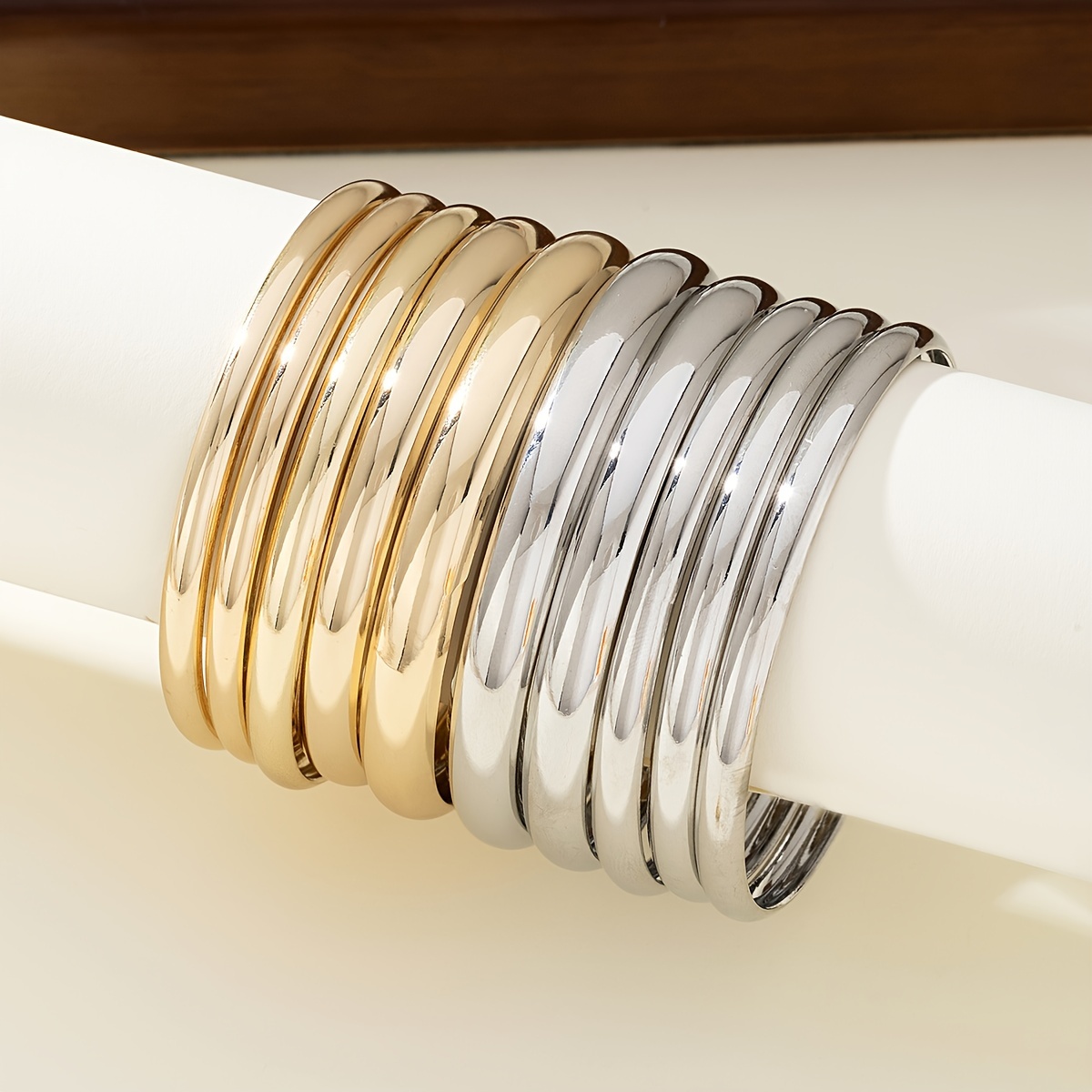 

5pcs Fashionable And Simple Metal Bracelets Suitable For Women's