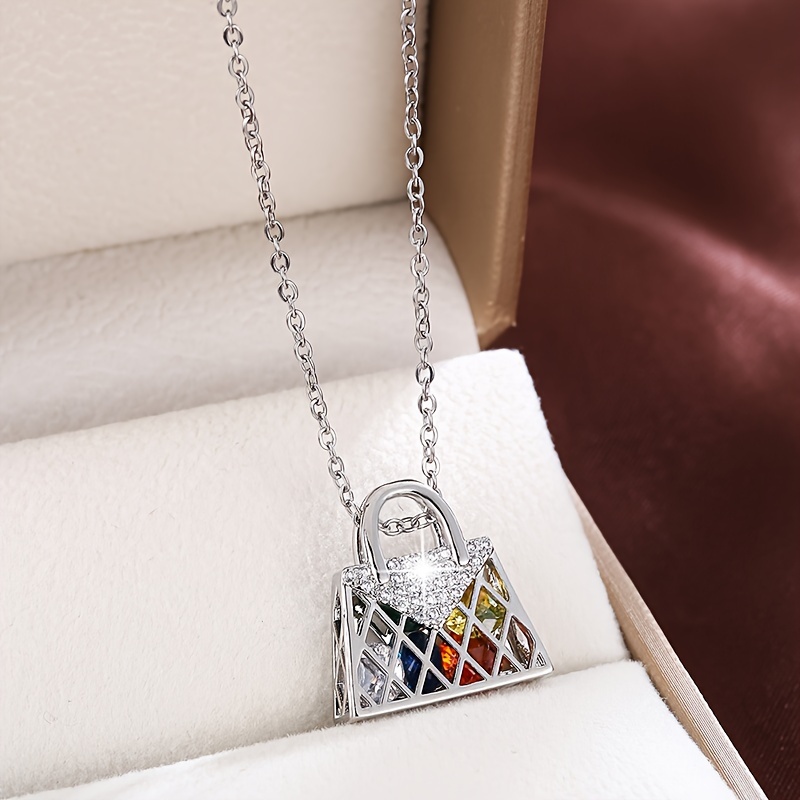 1 Stylish Handbag Design With Synthetic Synthetic Zirconia Trendsetting 's Necklace
