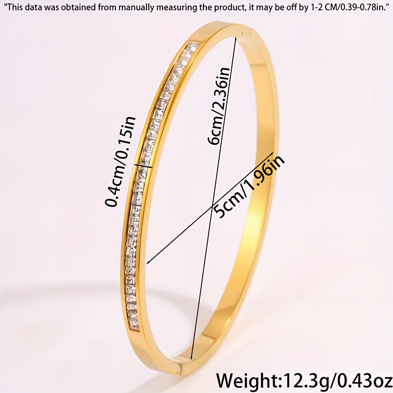 3pcs Fashion Stainless Steel Bangle Set, Stylish
