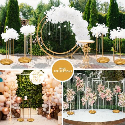 set of 4 bags for arch stands heavy duty fillable base suitable for party decorations reusable with weight self sealing metal ends event stabilizer supplies suitable for weddings birthdays anniversary parties for party hosts