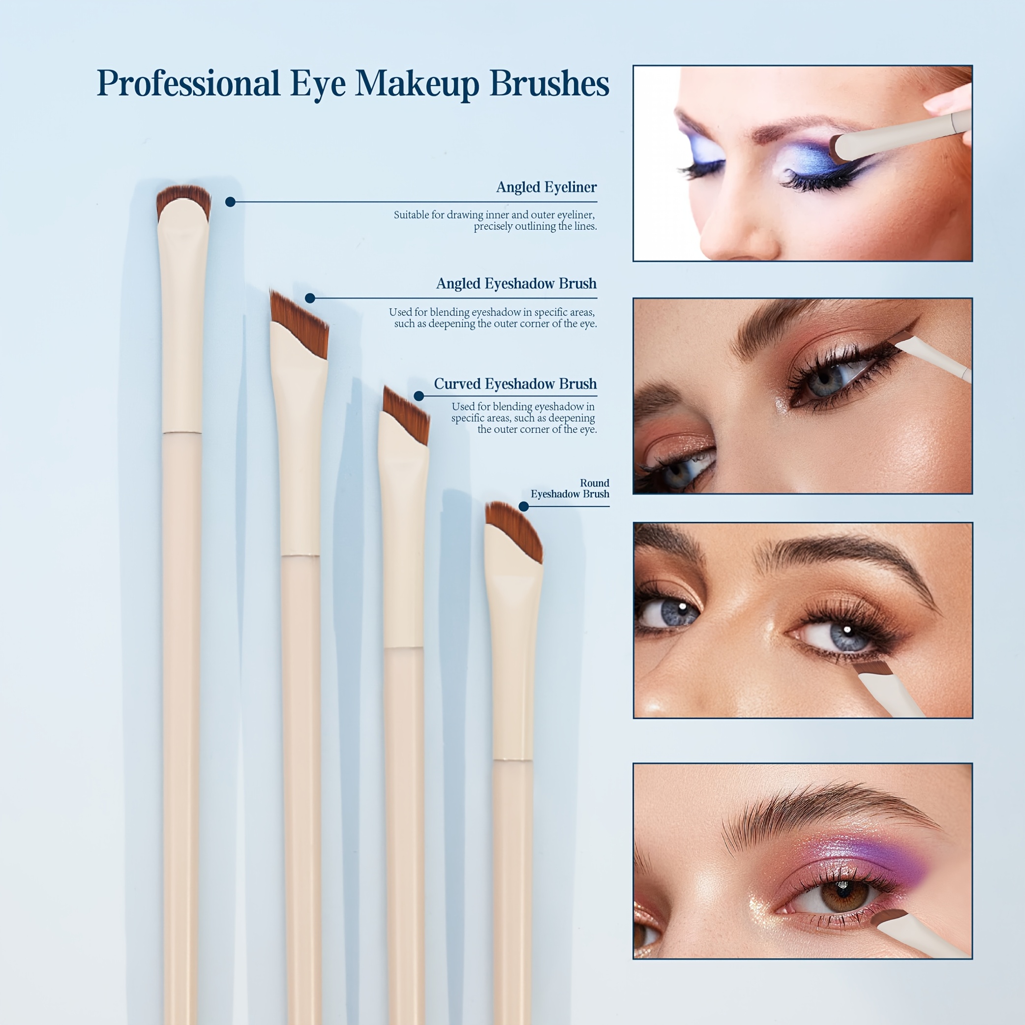 9pcs Korean Style Precision Eye Makeup Brush Set
