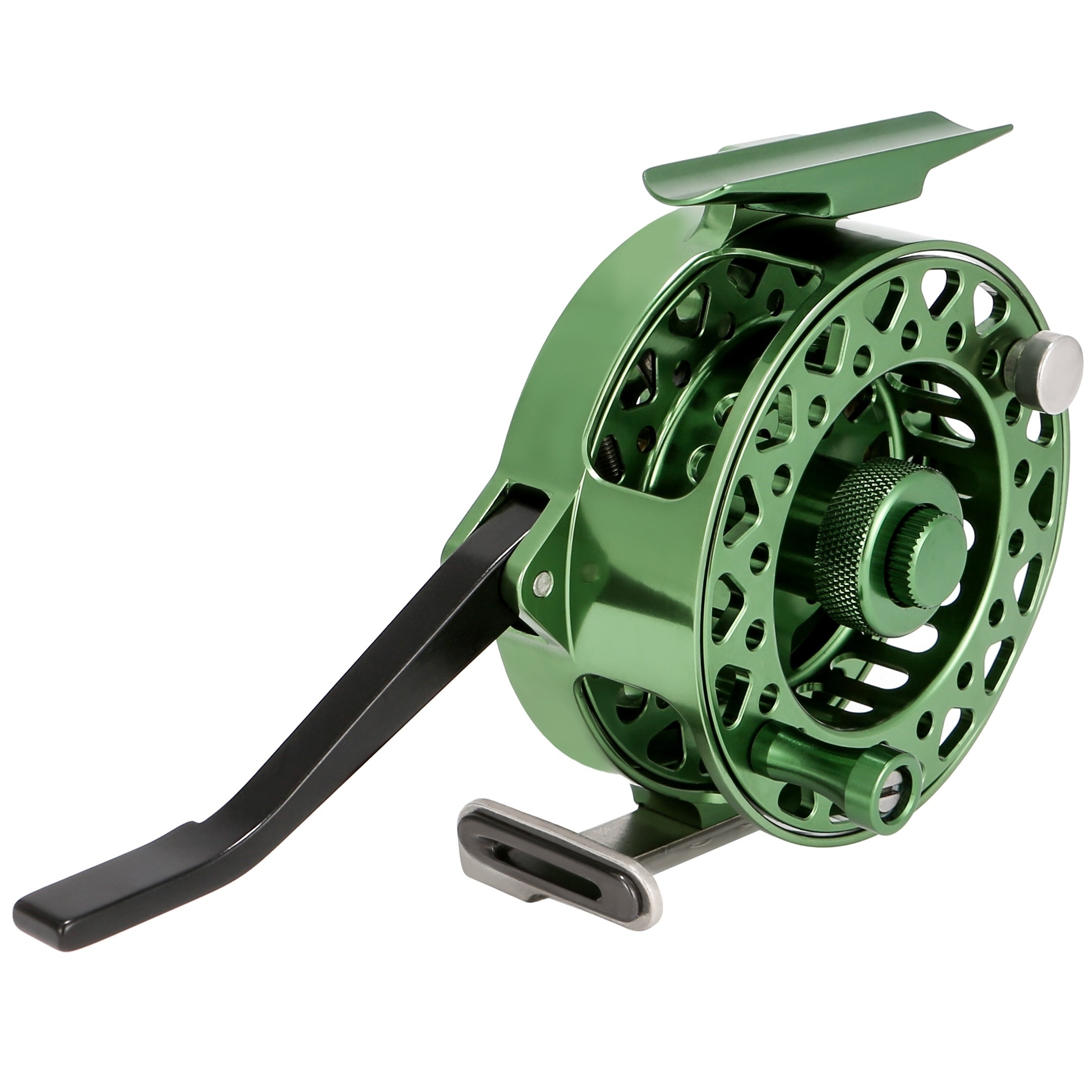 Moulinet De Pêche Portable Avec Interrupteur Auto - Moulinet Eau Douce Mouche Rivières Lacs Mer - Léger Compact Robuste