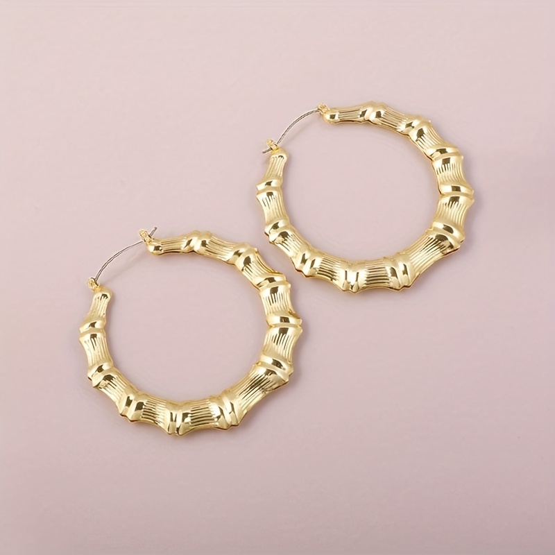 2pcs/set European And Bamboo Knot Earrings, Suitable For Women's Parties And Holiday Gifts