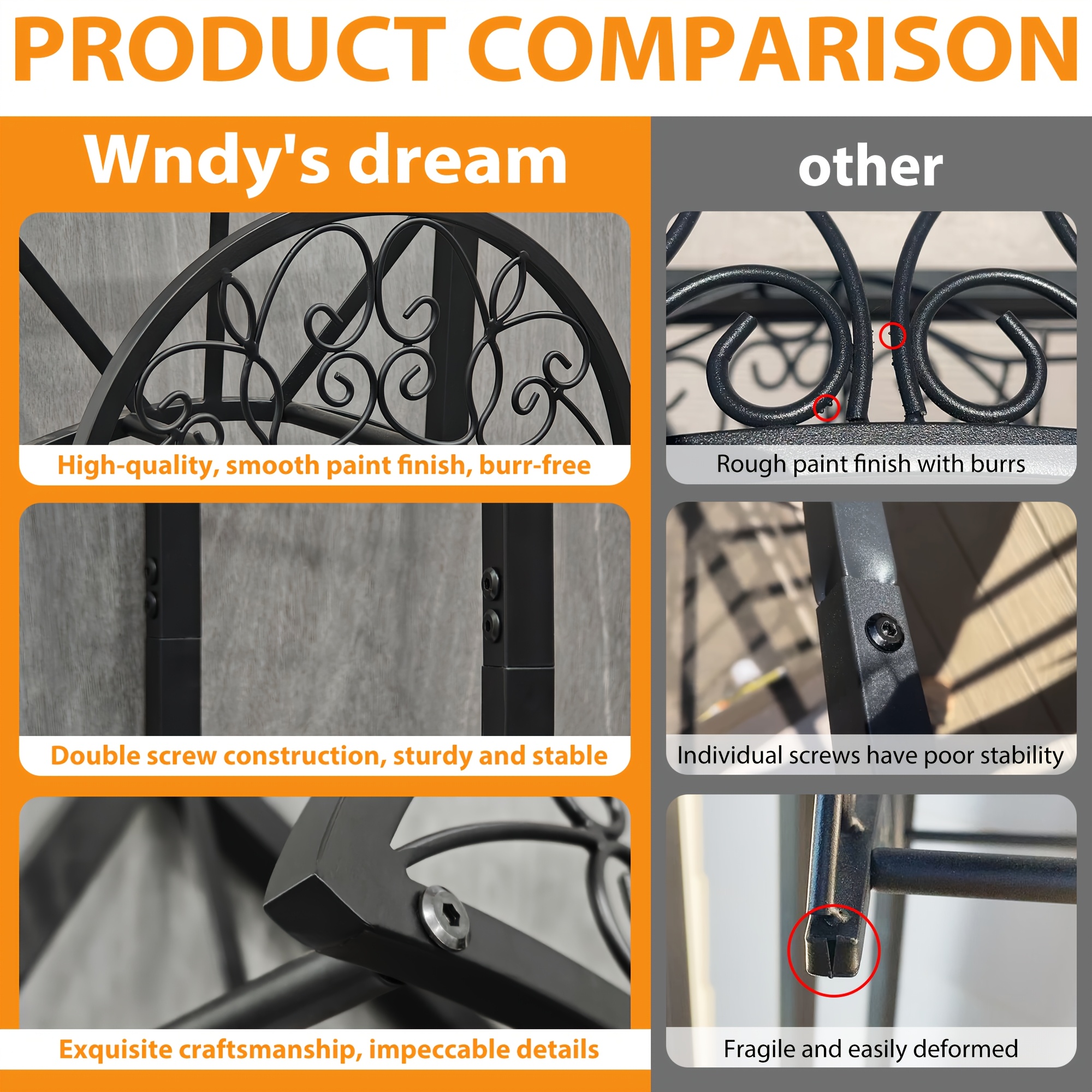 Heavy-Duty Metal Garden Hose Holder Stand with Rust-Resistant Design and Spikes, Freestanding Outdoor Hose Reel Organizer for Up to 150 ft H