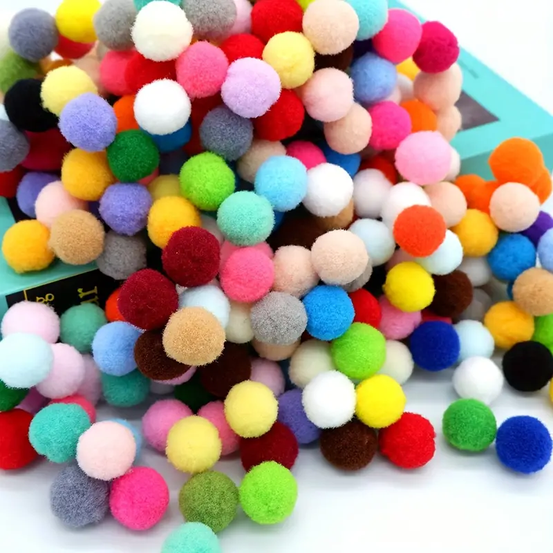 50pcs Multicolor 1.5 inch Pompoms Colorful Pom Pom Balls Fuzzy Pom Puffs for Pet
