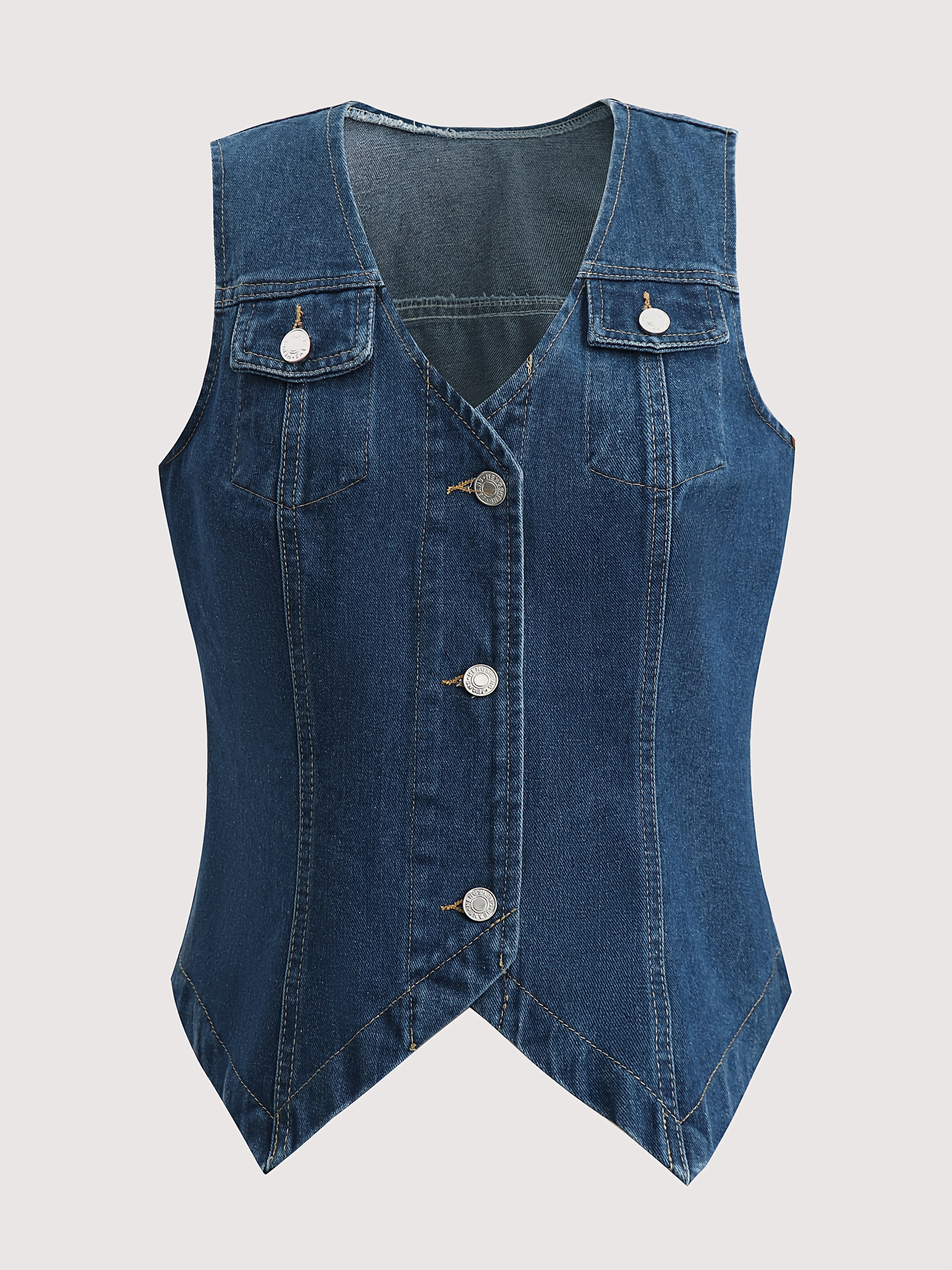 デニムジップアップベスト ダークブルー Stüssy ダークデニム ジップ