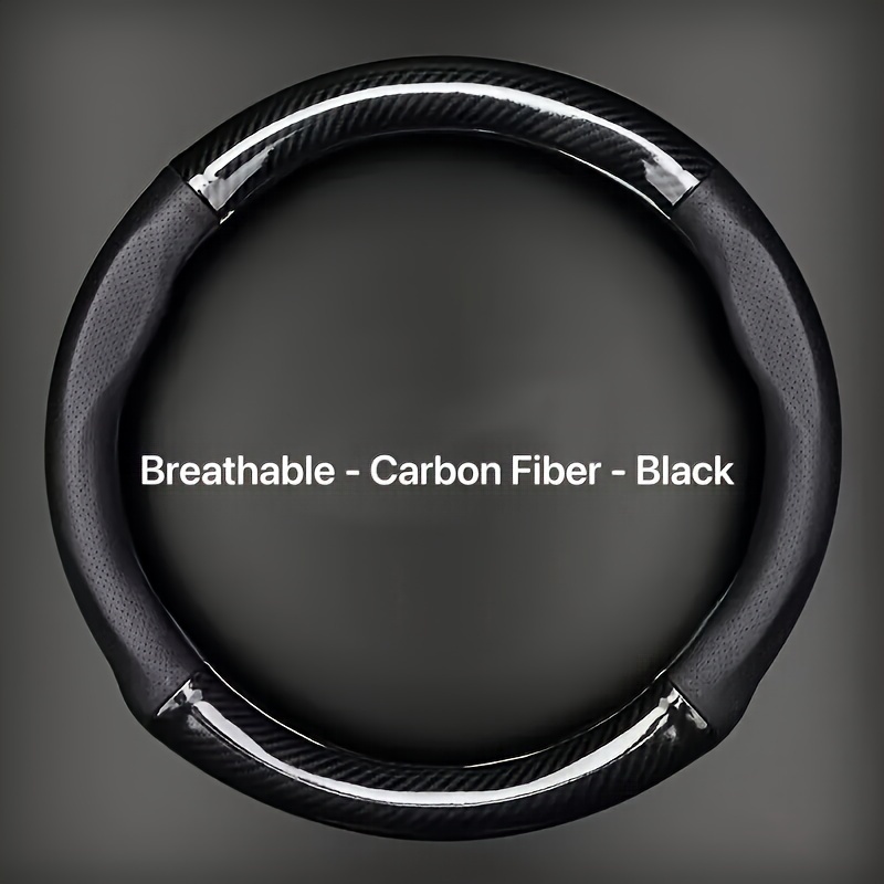 

Breathable Pu Leather Steering Wheel Cover With Carbon Fiber Pattern And Inner Circle – Non-slip, Sporty Grip For Car Steering Wheels