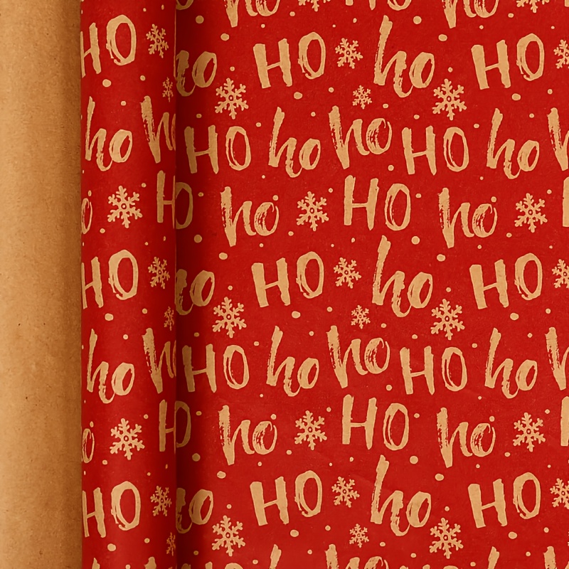 TEMU Christmas Wrapping Paper Roll, Thickened Vintage Paper, Single Roll, For Christmas Gift Bouquet Wrapping, Parties, Diy, And Holiday Decoration