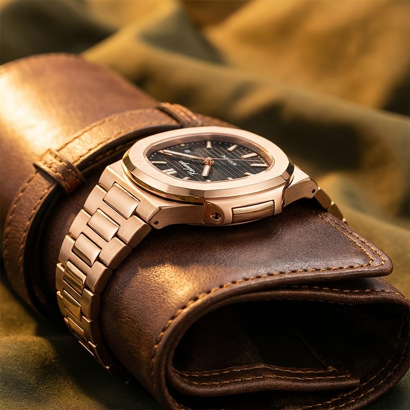 Image of High-quality Women's And Men' Mechanical Watches With Luminous Stainless Steel Straps, Stylish And Trendy Men's Gift Wristwatches, Without Battery