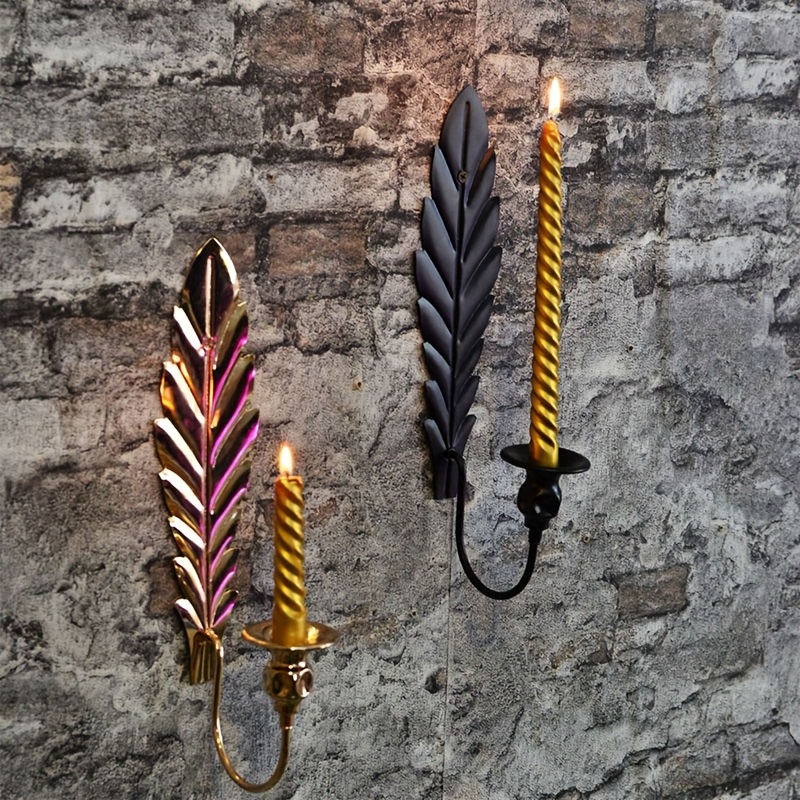 * Metall-Wandleuchter mit Langem Blatt-Design