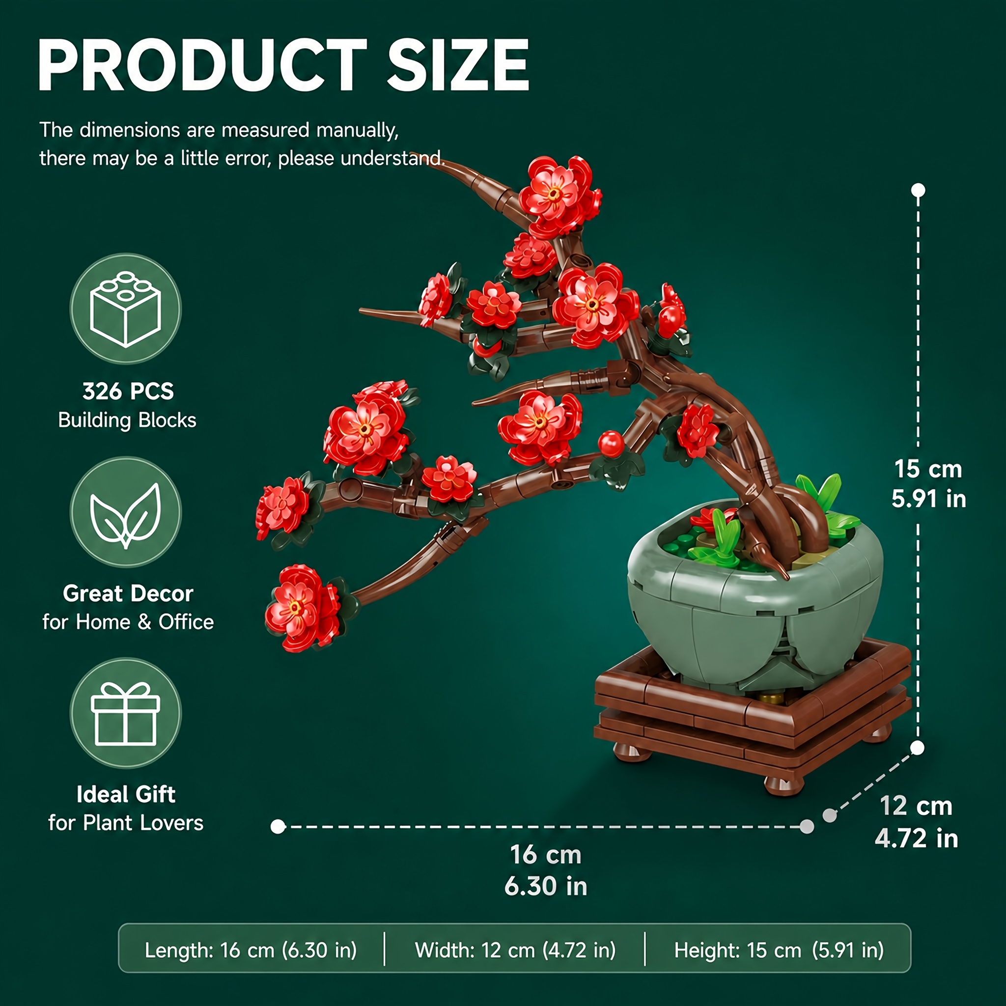 Fun Creative Bonsai Building Blocks Set