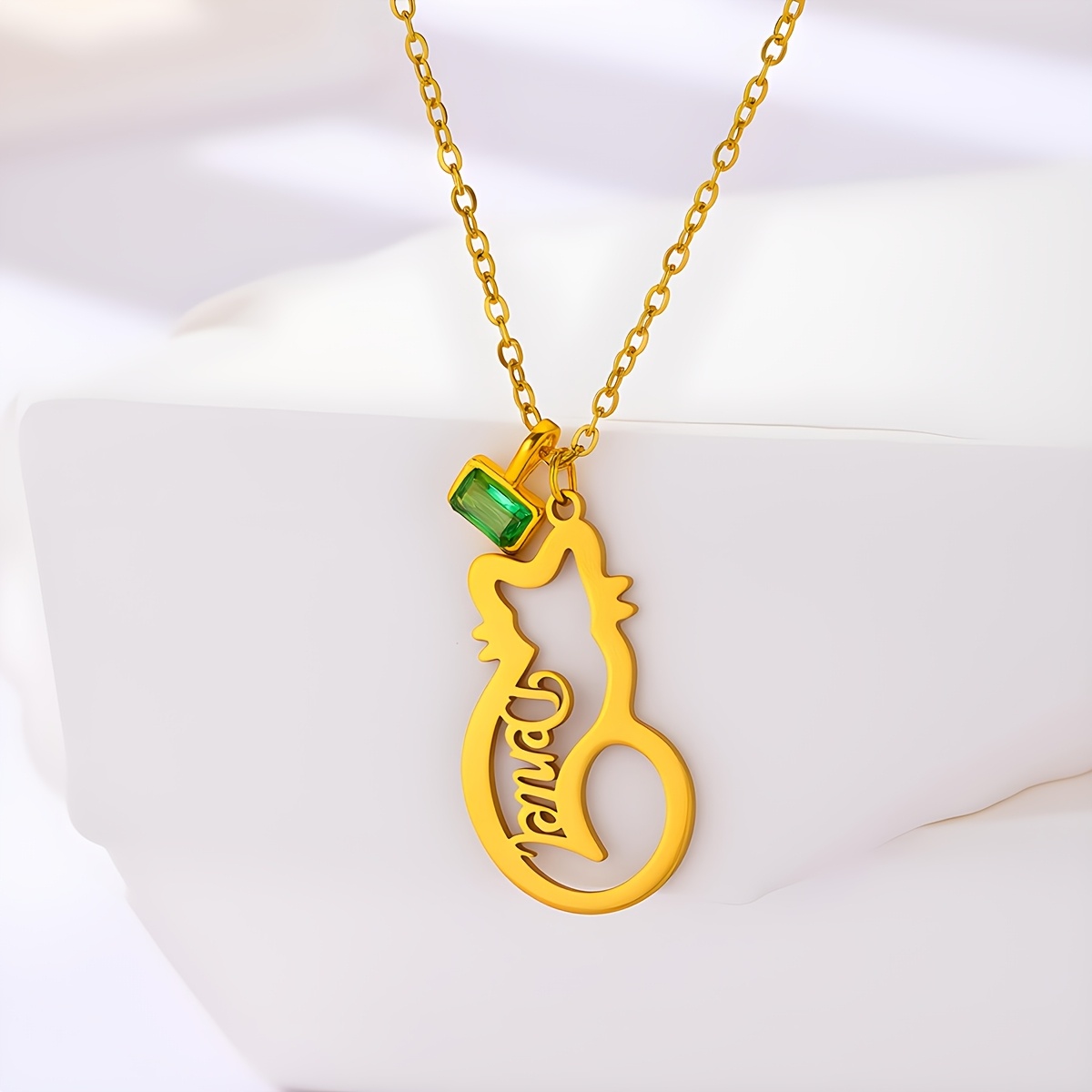 Personalized Stainless Steel Seahorse Pendant Necklace