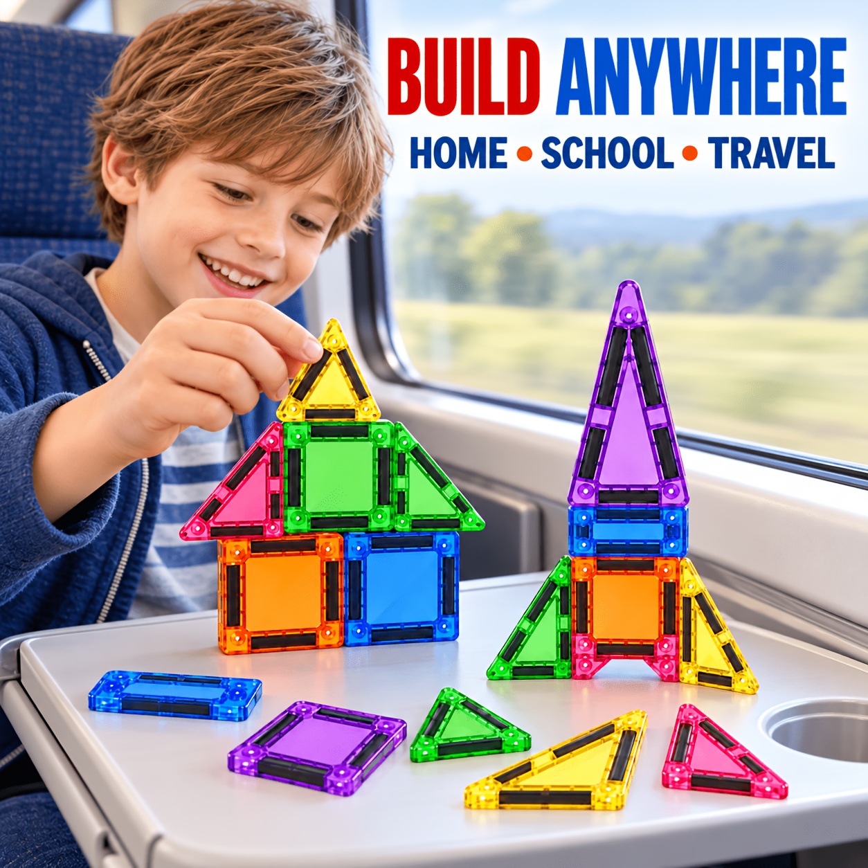 Educational Magnetic Building Blocks Set, Learning STEM Toys