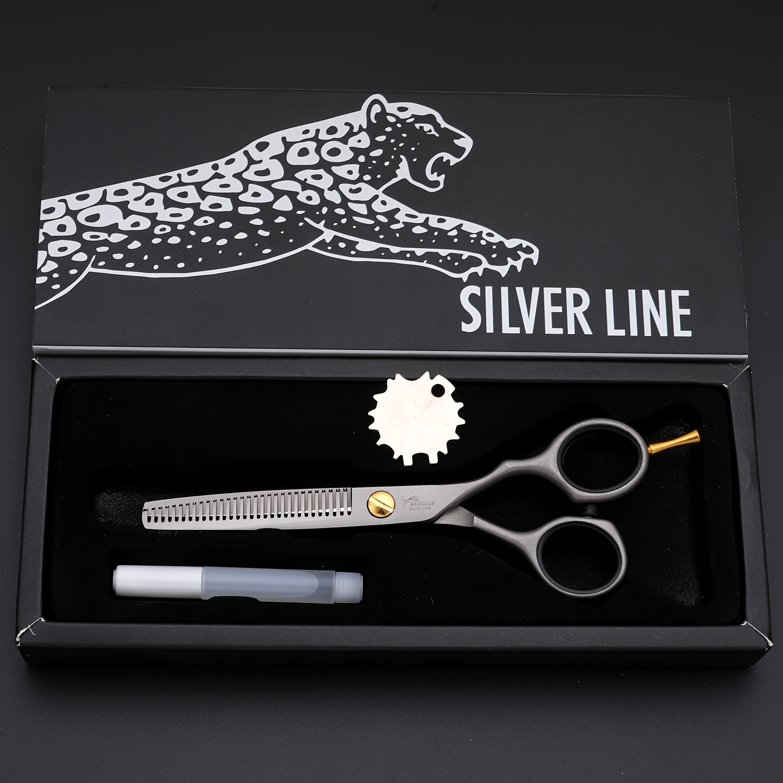 Jungle Leopard Self-Sharpening Scissors for Salon Use