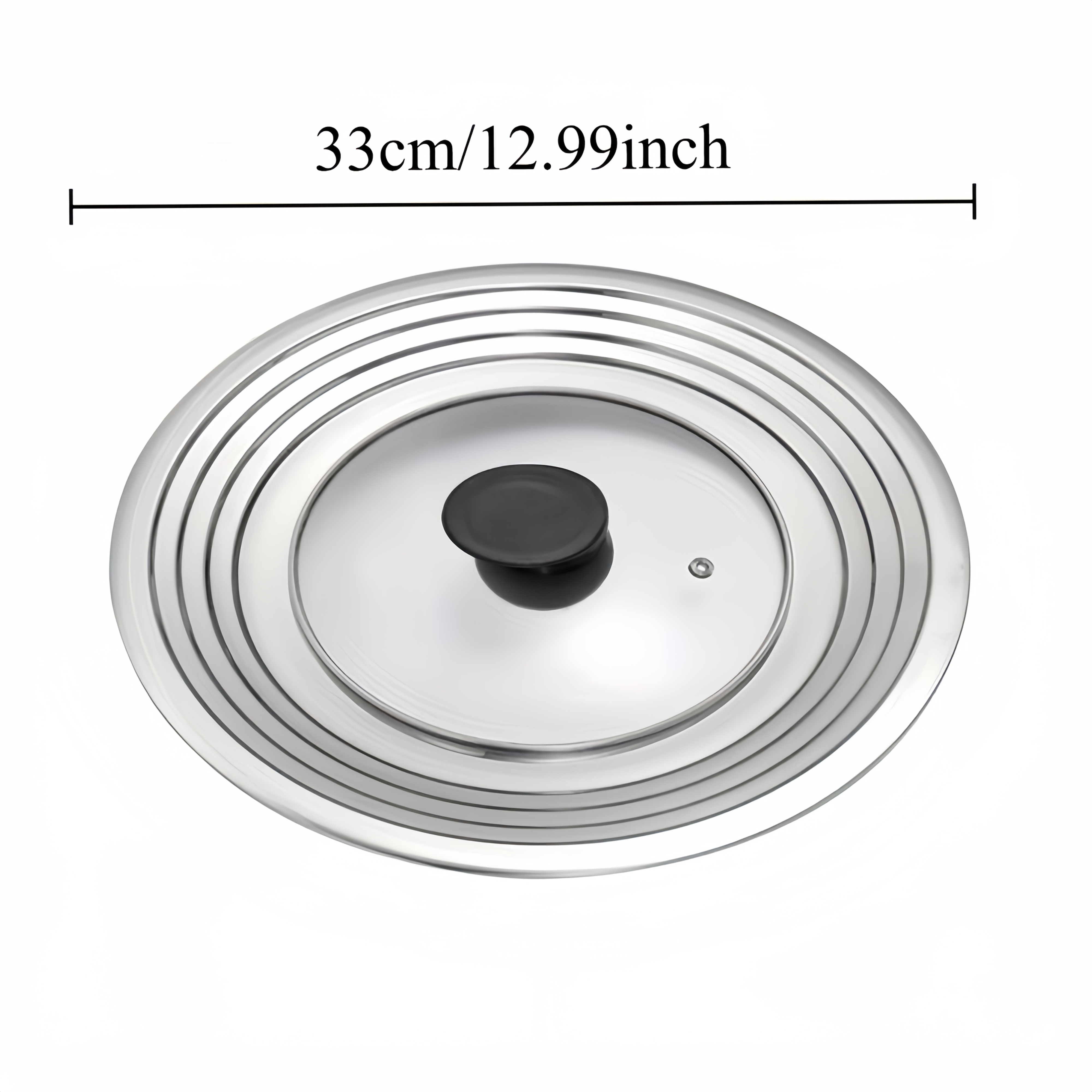 TEMU Baijl Stainless Steel Frying Pan Lid - Versatile Round Pot Cover For Soup, Stew, And More - Durable Kitchen Cooking Tool With , Fits Sizes, Stew