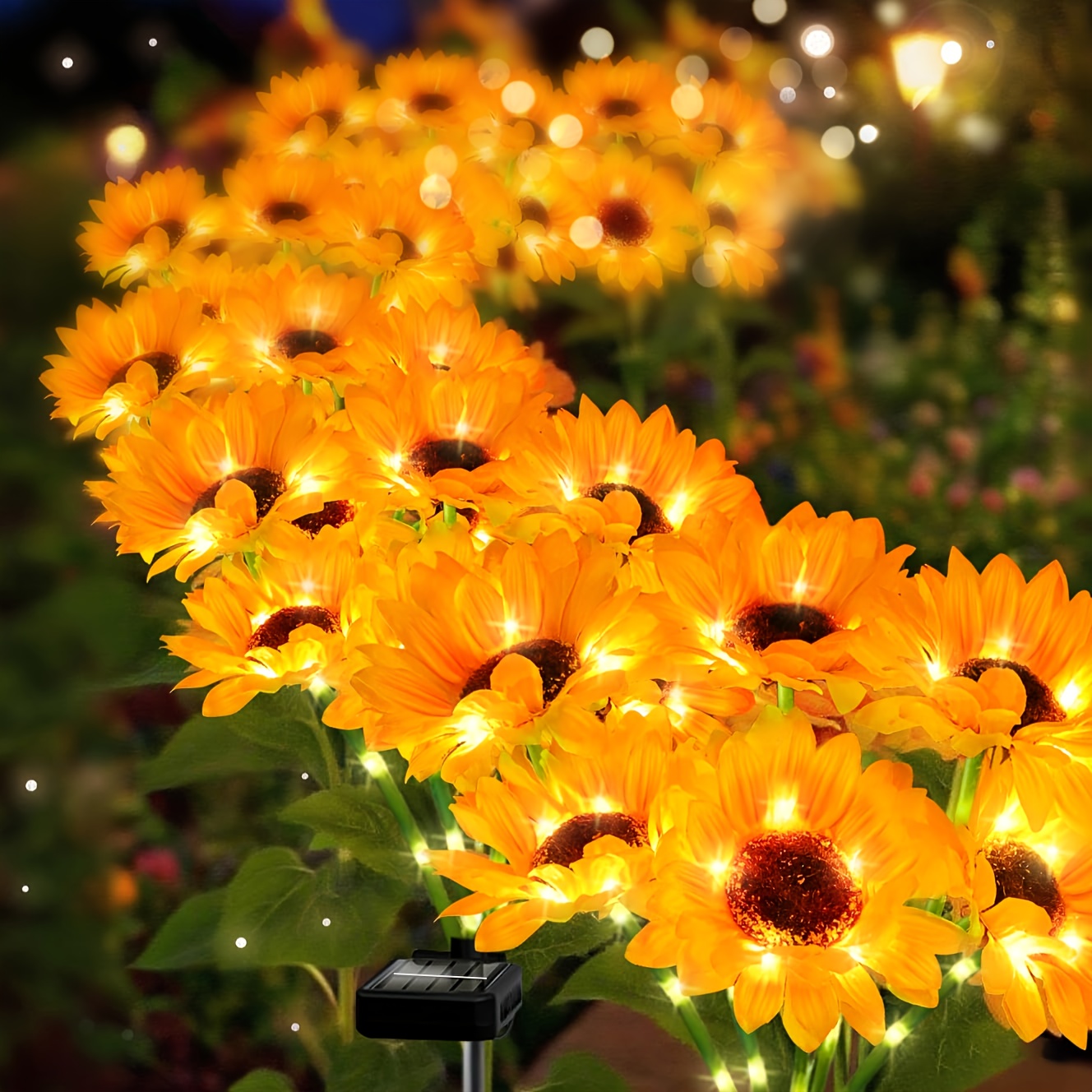 1 buc. Lumină artificiu păpădie solară cu 8 moduri, rezistentă la stropire IP65 pentru exterior, finisaj metalic pentru decorarea gazonului de Crăciun, Halloween, Anul Nou, include accesorii de instalare, lumină de grădină ușor de instalat | Efect ploaie de meteoriți | Exterior