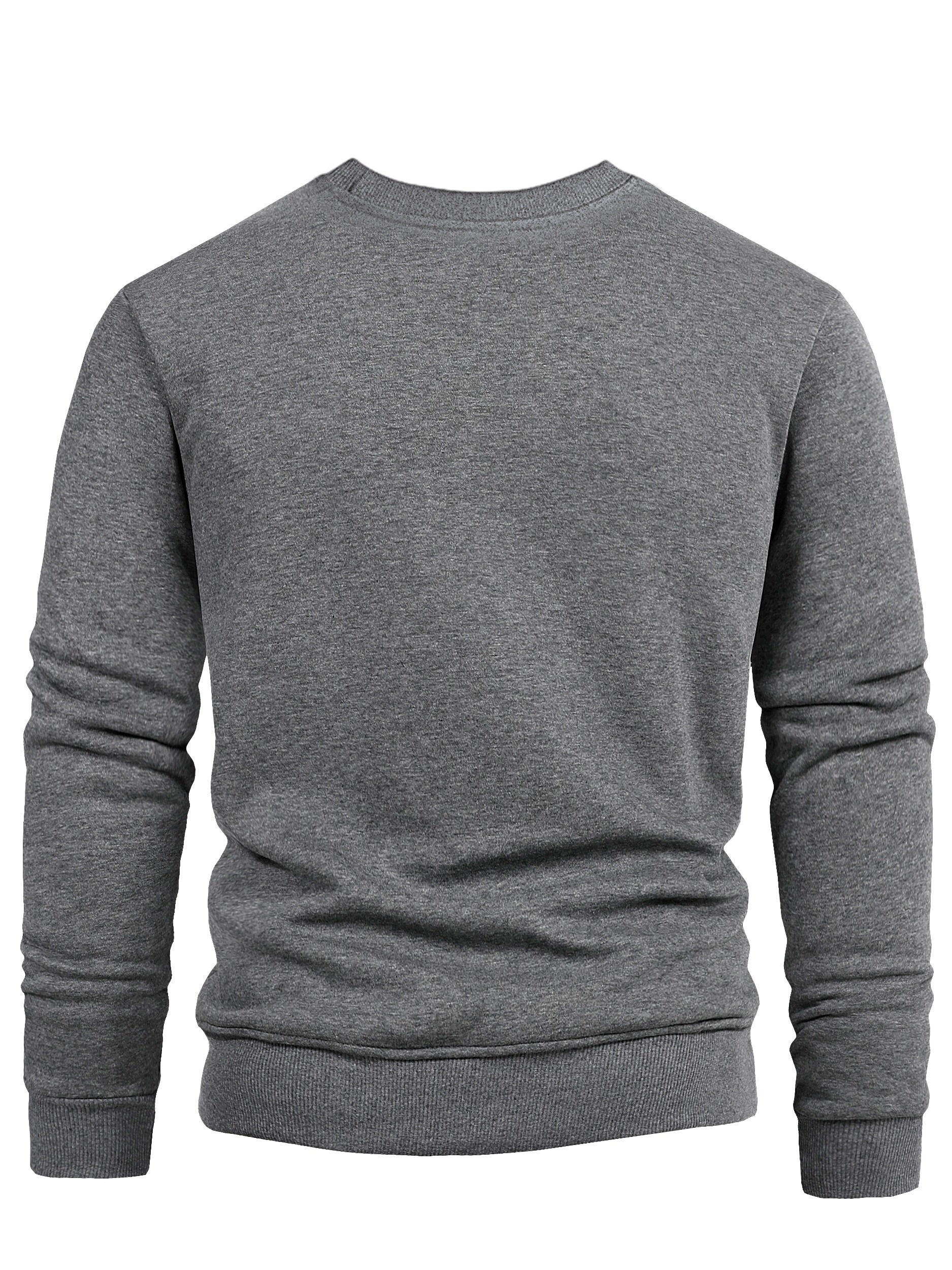 Cotton Blend Trendy Fleece Lined Sweatshirt Men's Casual - Temu