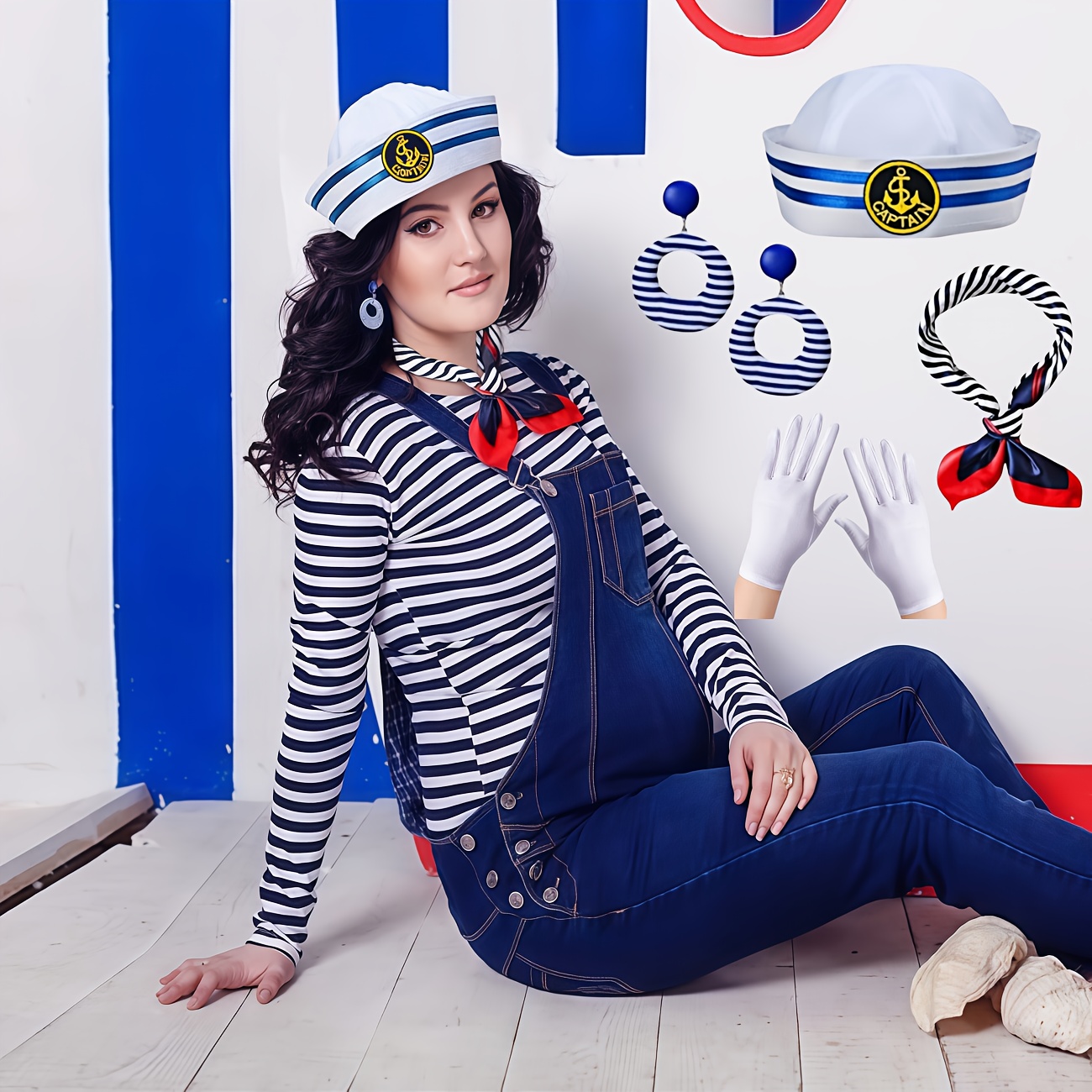 unisex sailor set nautical navy costume set