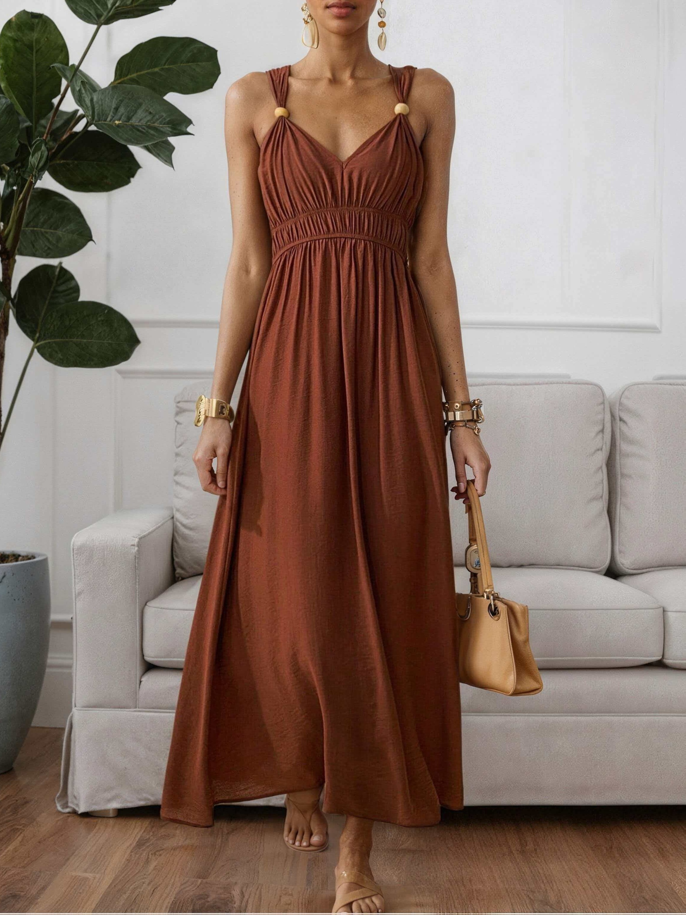 maxi dresses for women spaghetti strap sold on Temu United States