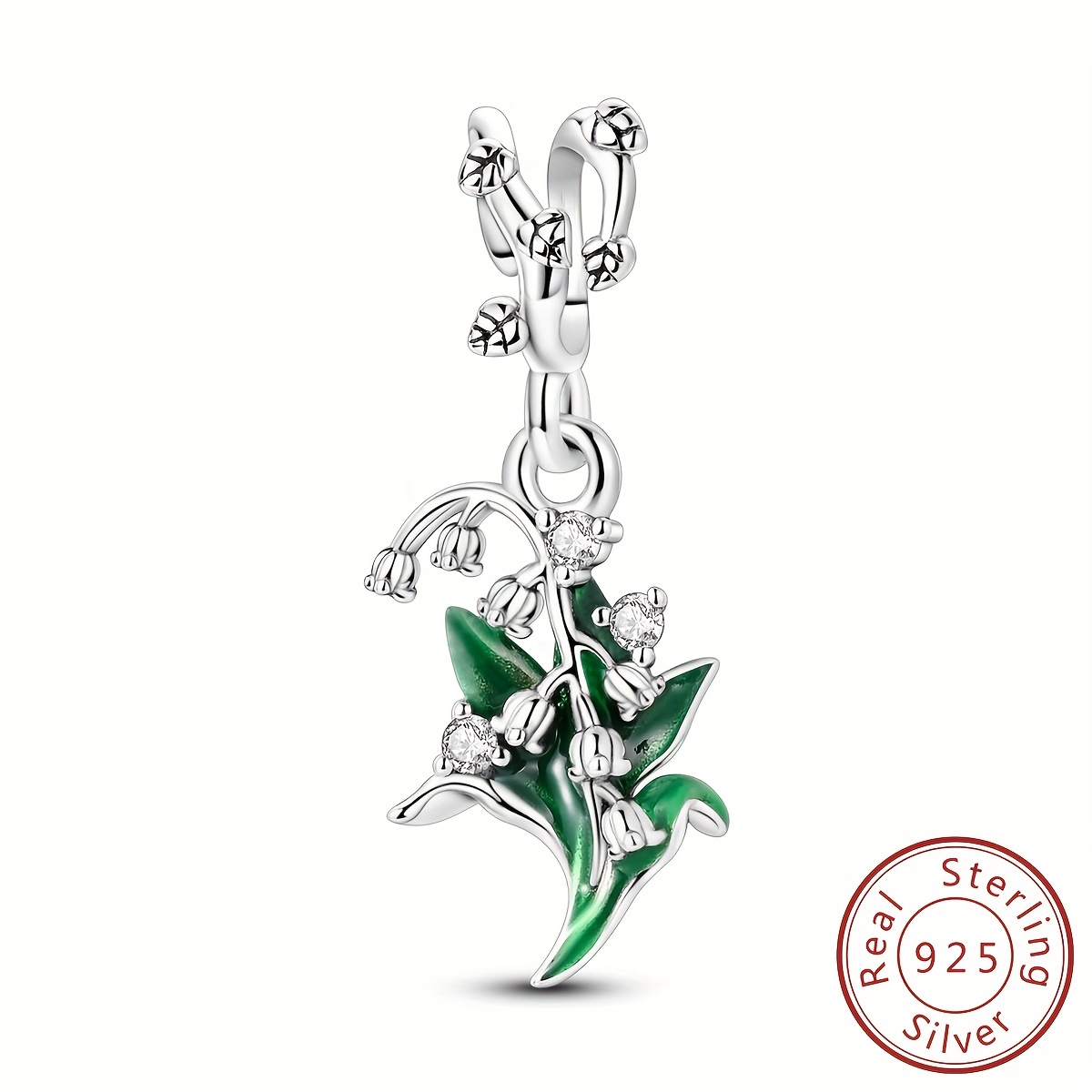 

Sterling Silver 925 Flower Charm Bead For Snake Chain Bracelets, Making, Women' Accessory, Gift - 1g