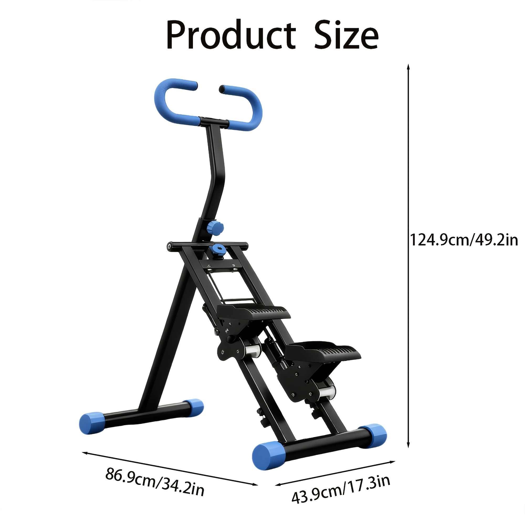 Image of Foldable Leg Trainer, Fitness Equipment For Full Body Workout, Golden Metal Structure With 2 Rails, U-shaped Handle, Suitable For Home Gym Aerobic Training, Without Battery