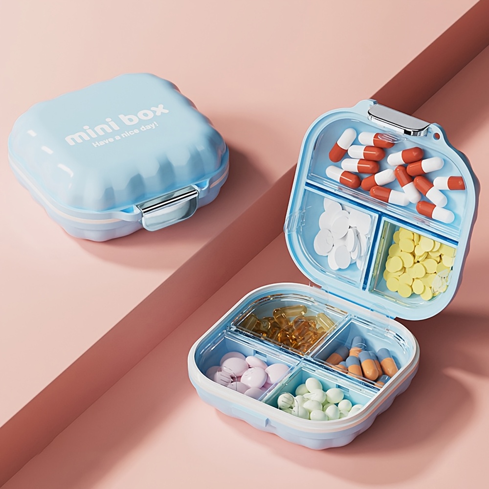 Image of Portable Medicine Organizer Box, -day Weekly Pill Case For A Day, Mini Tablet Storage Container