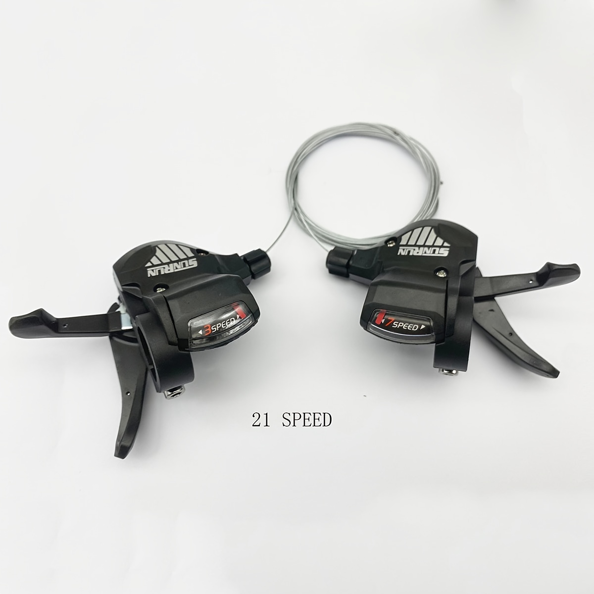 1 Pair MTB Bike Shifter - Heavy-Duty ABS & Nylon Construction, Compatible with 3x7/8/9/10/11/12-Speed Systems, Quick Shift Lever for Mountain, Road, Commuter Bicycles - Compatible with derailleur gears - Durable Cycling Shifter for Professional & Casual Riders, Mountain Biking Gear, Ergonomic Handlebars, Sturdy Build, Gear Shifters, Road Cyclists