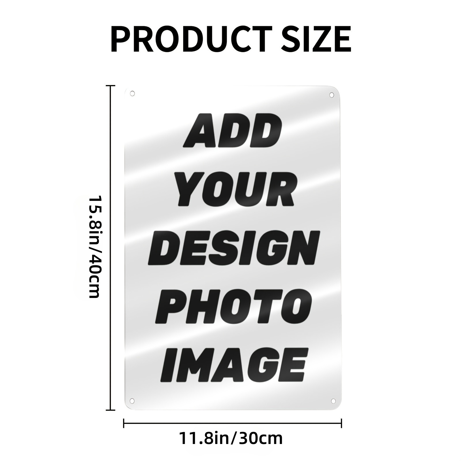 TEMU Plaque Métallique en Aluminium Personnalisée 12 x 16 Pouces - Décor Mural Vertical avec Impression Photo ou Image - Cadeau Spécial, Résistant à