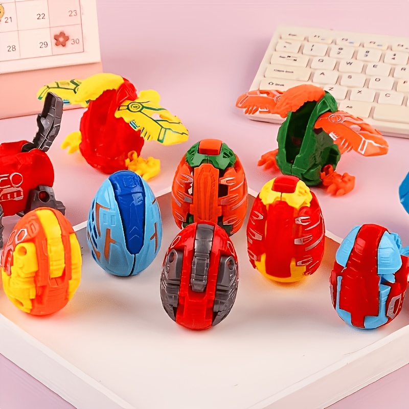6pcs Dinosaur Transformation Robot Toy Set