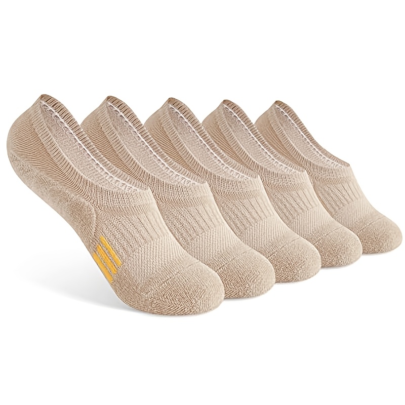 TEMU 5pairs Womens No Show Socks Athletic Ankle Socks Cushioned Running