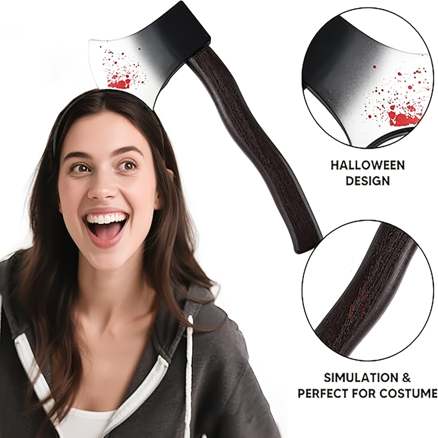 2pcs/3pcs Halloween Costume Headband, Funny Fake Bloody Axe