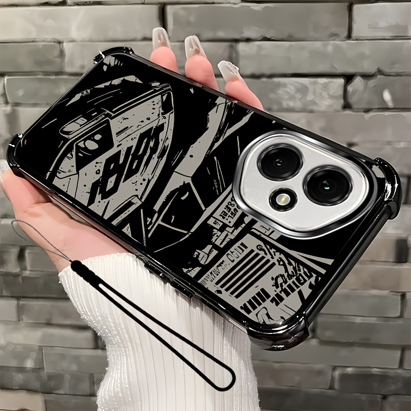 TEMU Phone Case: Phone Case Compatible With Honor 400,with Phone Lanyard,retro Pattern Fashionable Mobile Phone Case With Aesthetic Girly Cute Phone