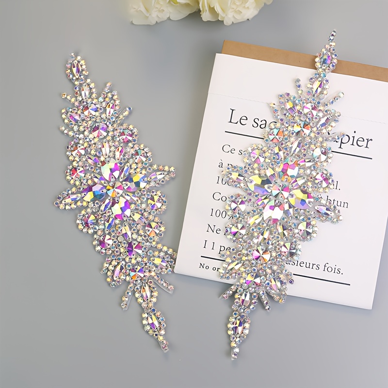 High-Grade Rhinestone Decal Bride Waist Seal Adhesive Patch