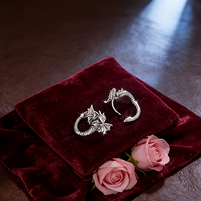 E-shop Ein Paar Vintage Glücksdrachen Ohrringe für Damen, ideal für den Partys, das perfekte Schmuckgeschenk für , Ehefrauen Freundinnen