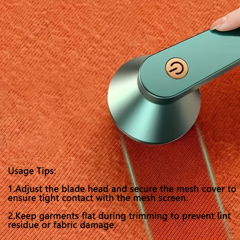 1pc Electric Fabric Trimmer, Portable Lint Remover, USB Rechargeable Sweater Defuzzer, Powerful Hair & Ball Remover for Clothes, Bedding, Furniture, Carpets, Sofa, Cleaning Tool with 6-Blade Fine Steel Cutter Head, Dual-Use Charging, ?36V, 400mAh Battery