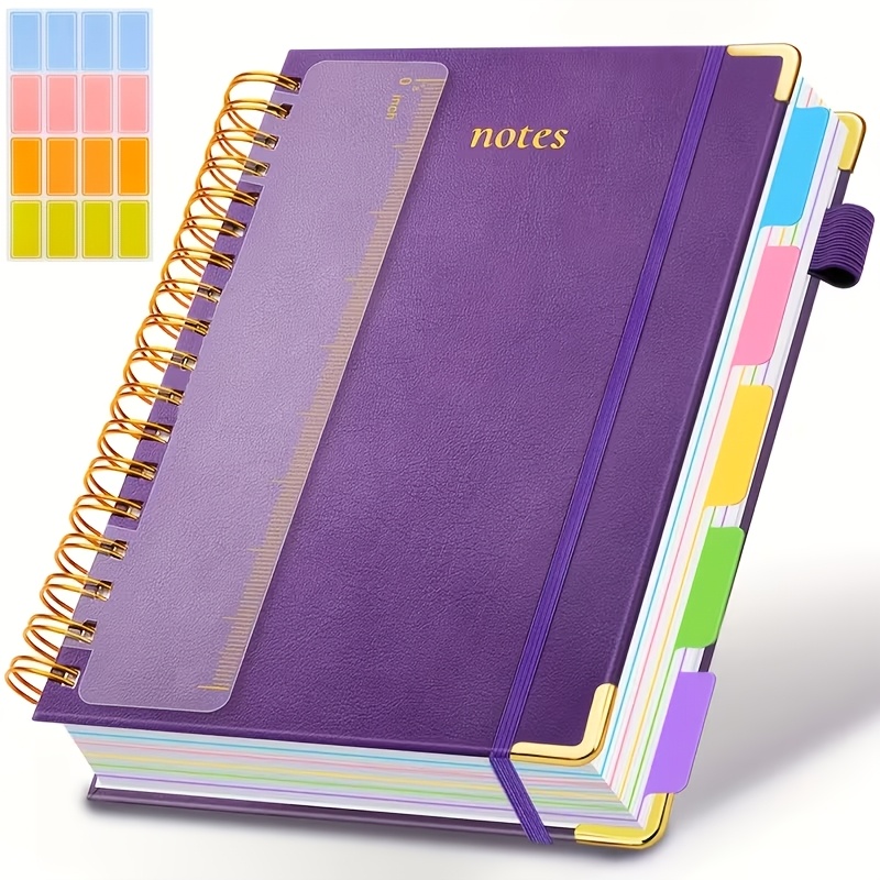 spiral notebook with dividers sold on Temu United States