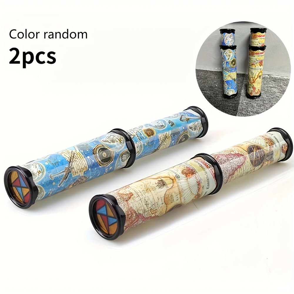 Image of 1pc/2pcs Random Color Rotating Kaleidoscope, Extendable Long Design, Science Exploration Toy, Fun Exploration Gift