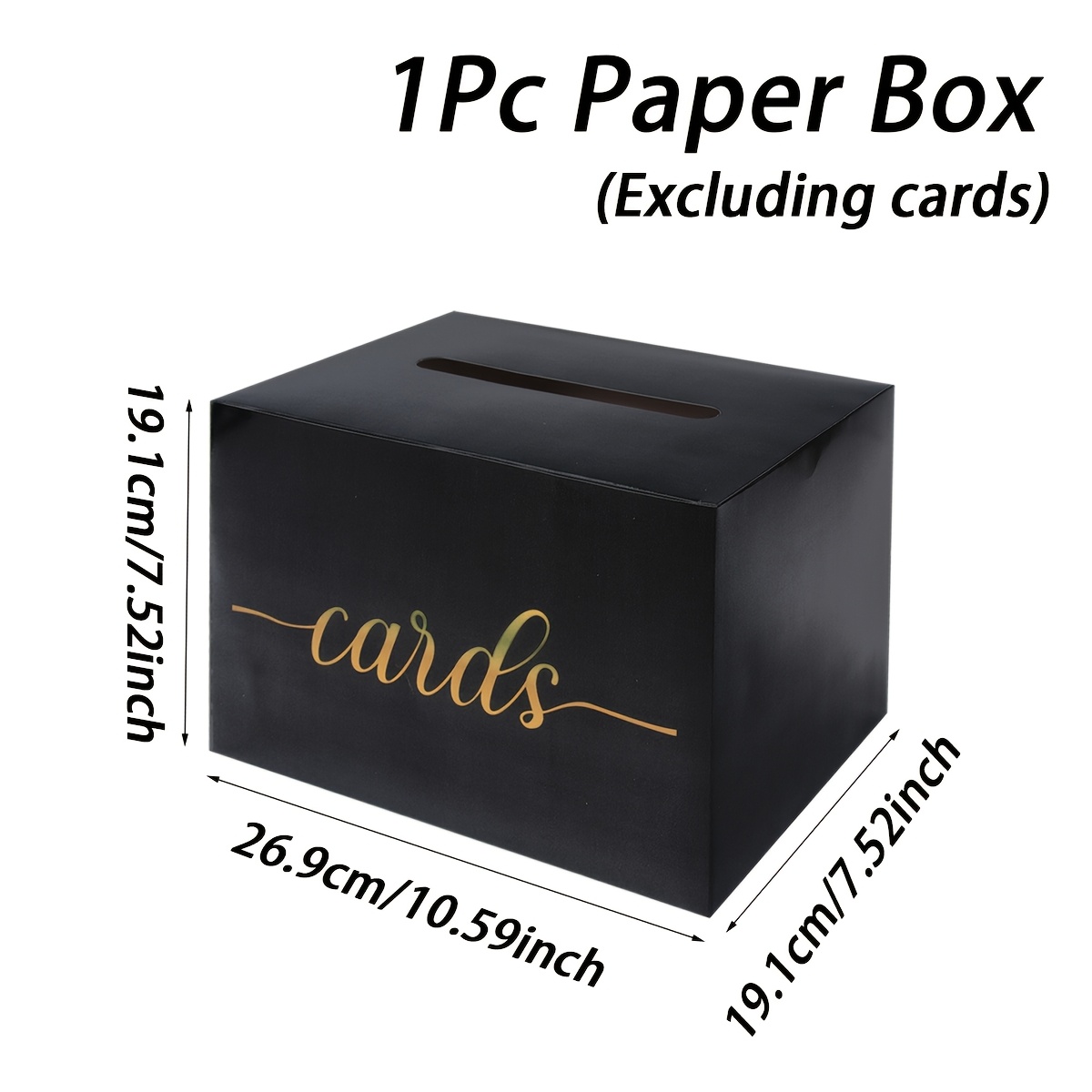TEMU 1 stuk, Cadeau- & Kledingdozen, Zwartgouden Huwelijkscadeaudozen (exclusief kaarten), Elegante Minimalistische Stijl Huwelijksdecoratiedozen,